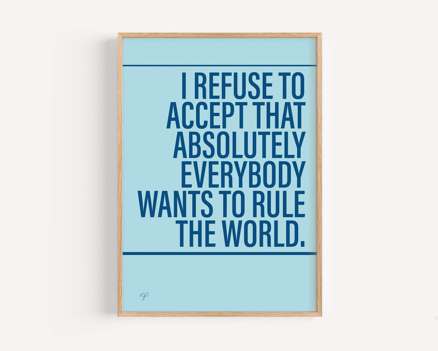 Rule the World Alternative Lyrics Music Print | UK Wall Art