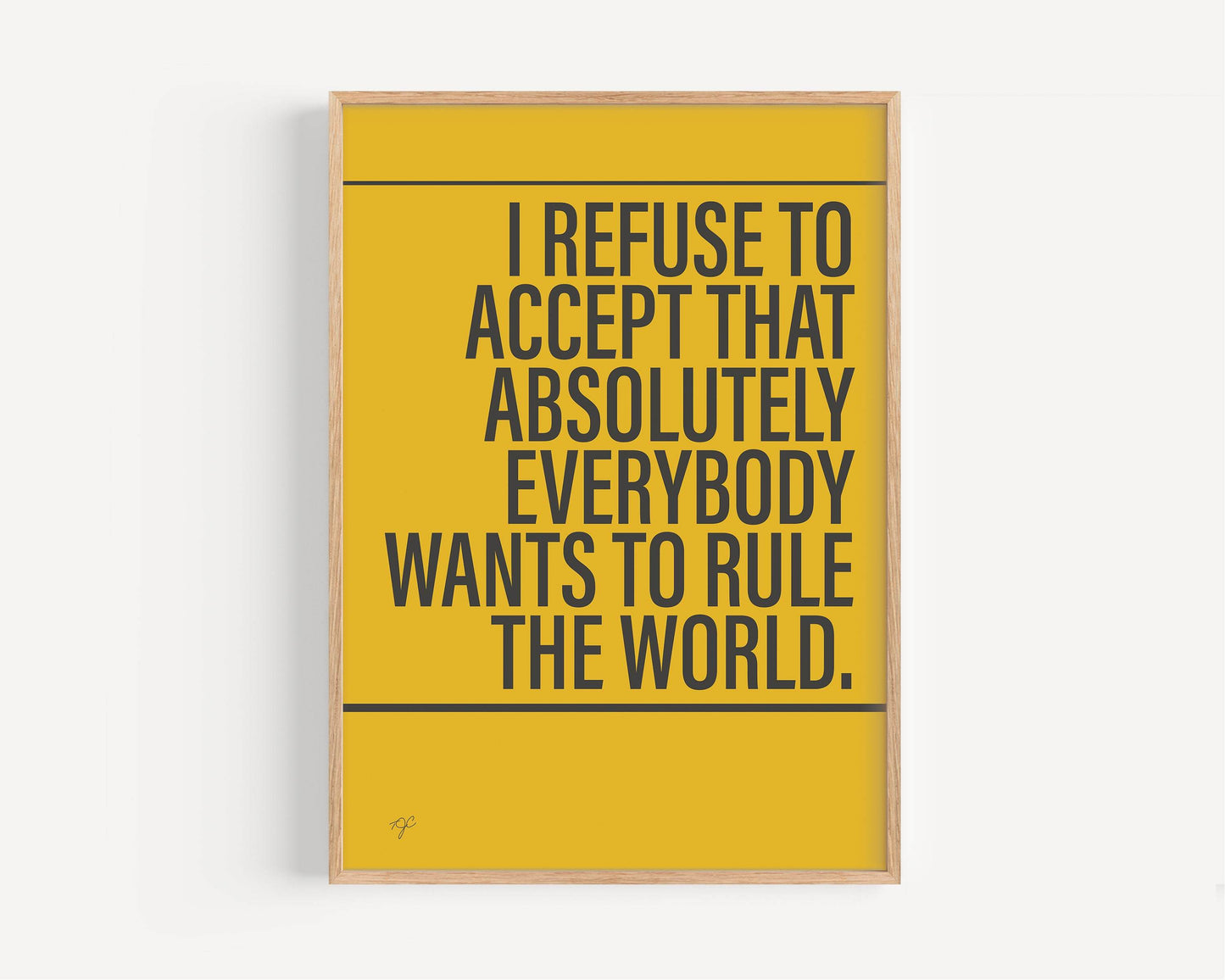 Rule the World Alternative Lyrics Music Print | UK Wall Art