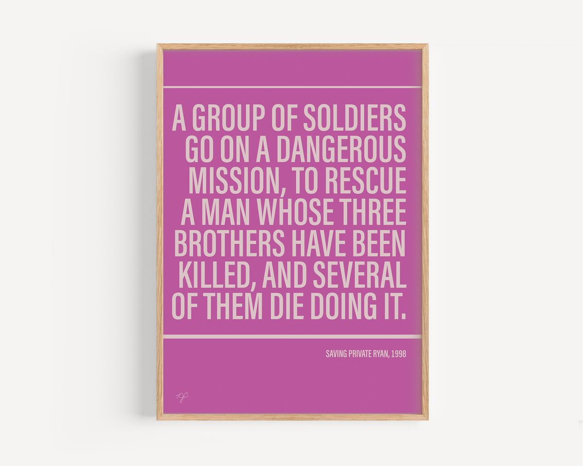 Saving Private Ryan Alternative TV and Film Print | UK Wall Art