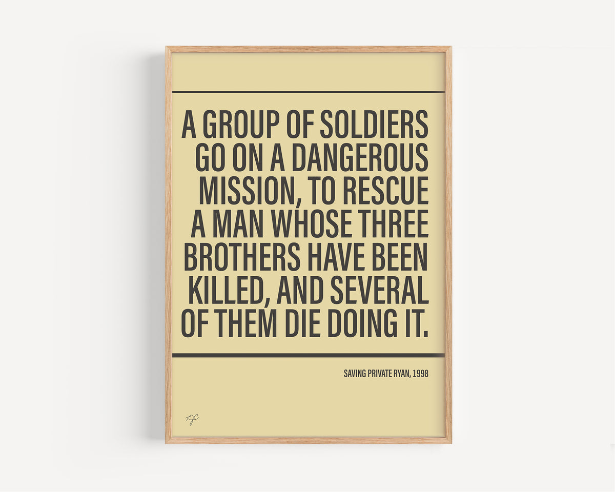 Saving Private Ryan Alternative TV and Film Print | UK Wall Art