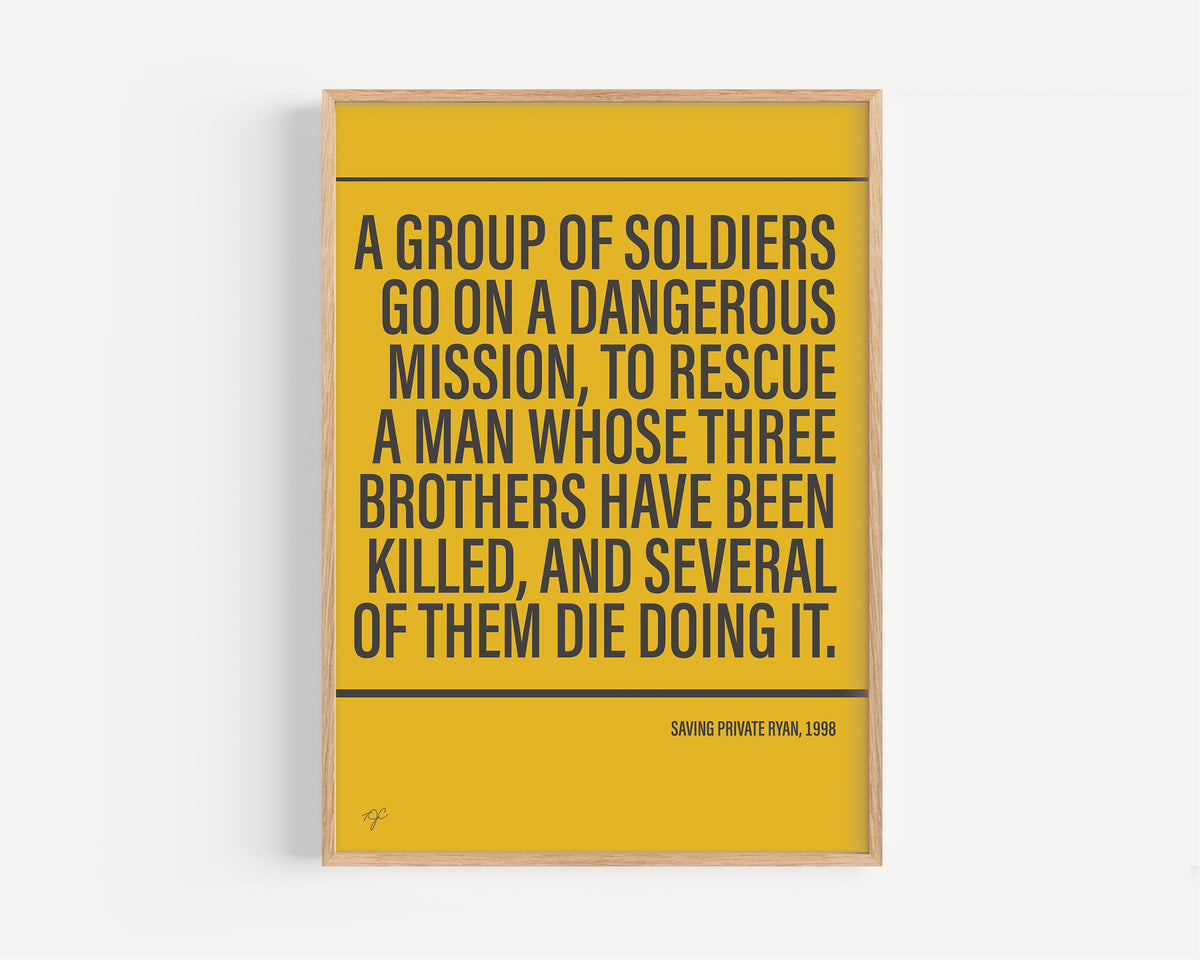 Saving Private Ryan Alternative TV and Film Print | UK Wall Art