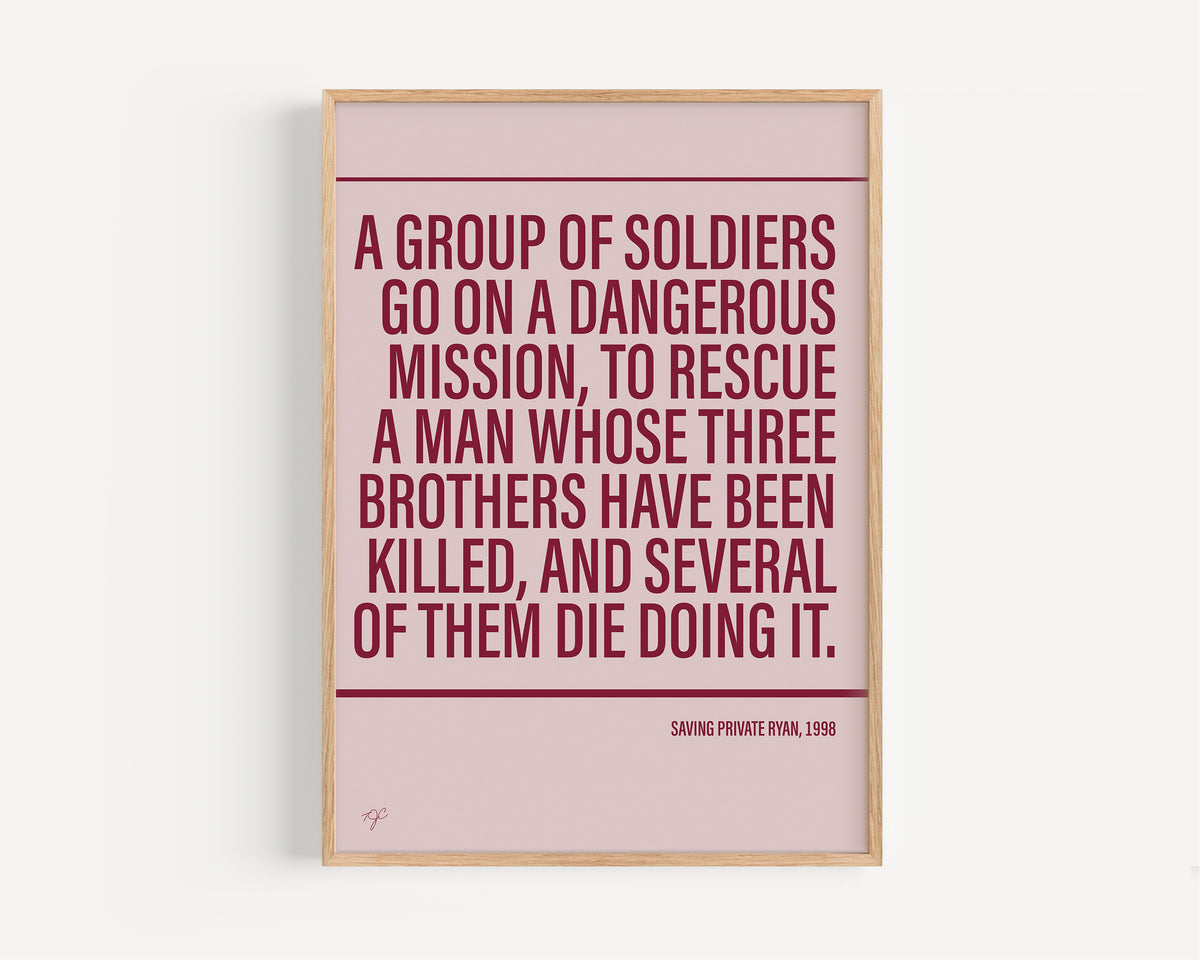 Saving Private Ryan Alternative TV and Film Print | UK Wall Art