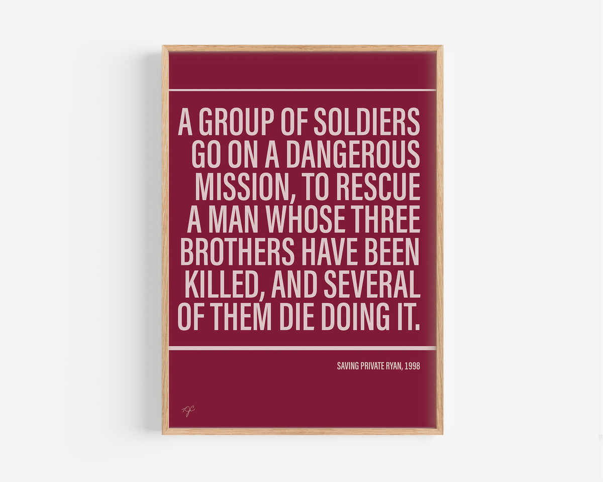 Saving Private Ryan Alternative TV and Film Print | UK Wall Art