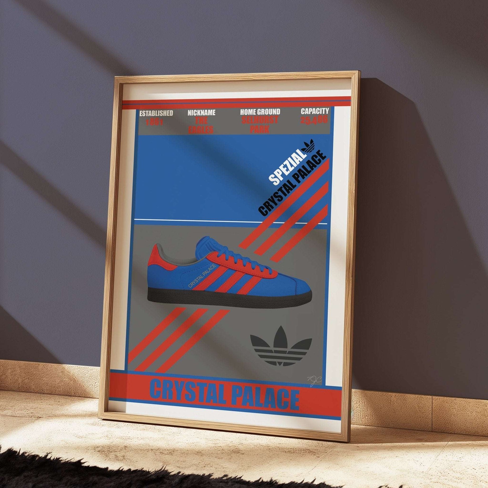 Crystal Palace Spezial trainer print - Striped CircleA5 (148mm x 210mm)