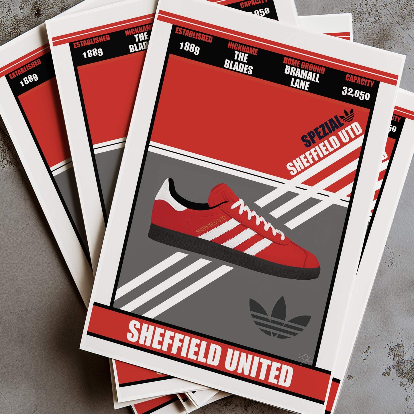 Sheffield United Spezial Trainer print