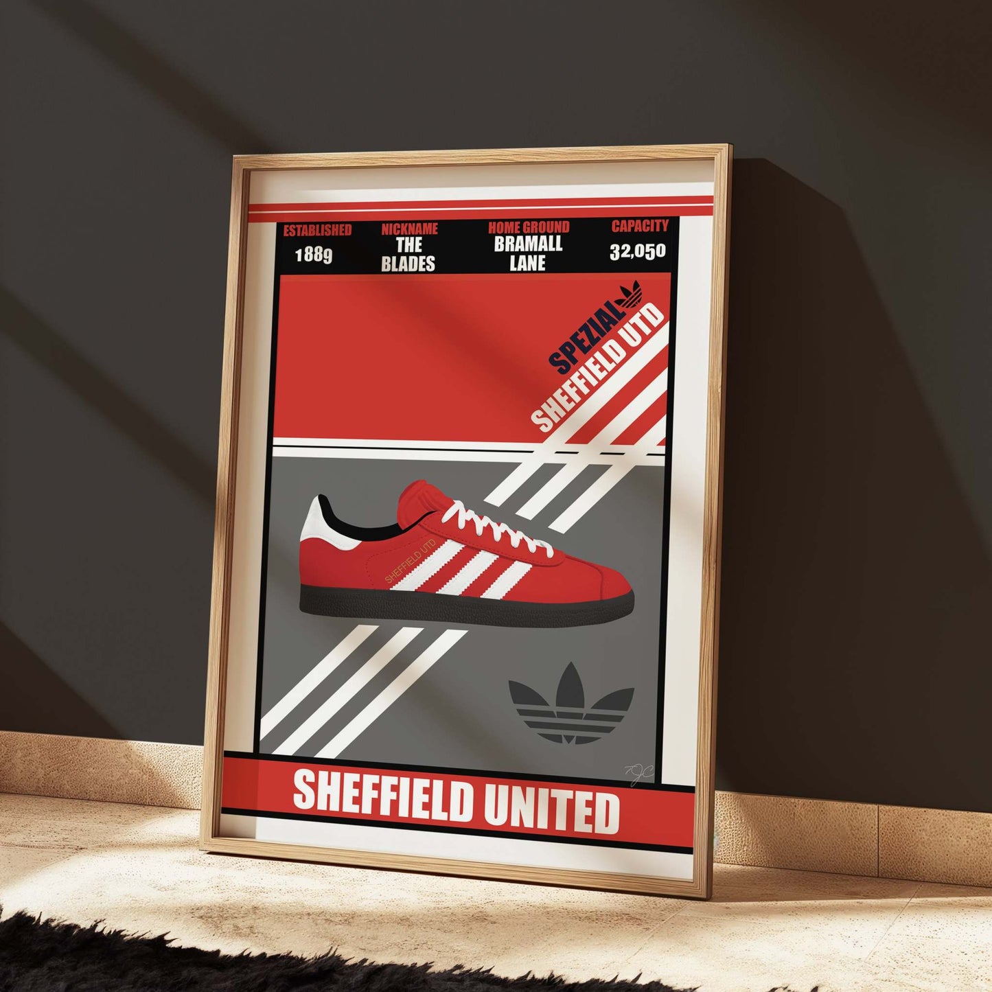 Sheffield United Spezial Trainer print