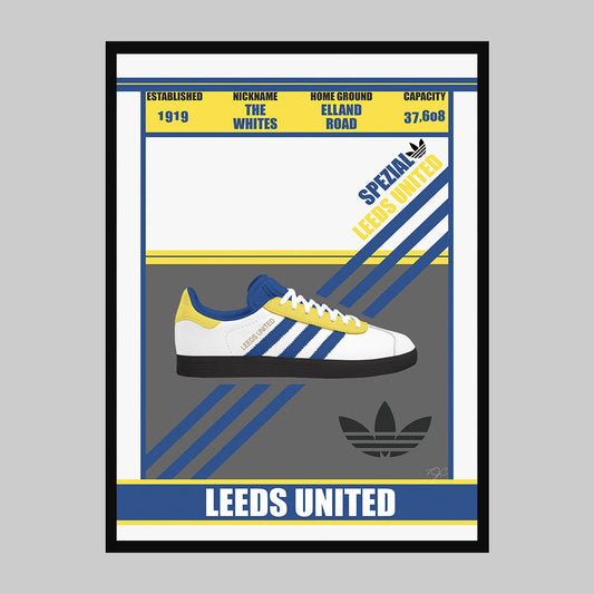Leeds United Spezial trainer football print - Striped CircleA3