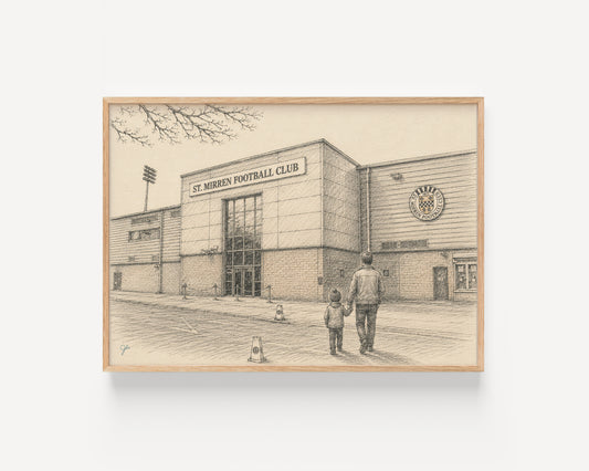 St Mirren FC SMiSA Stadium football wall art print