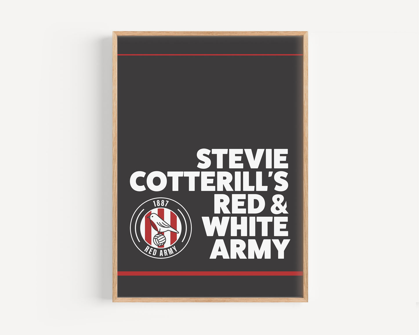 "Stevie Cotterill's Red & White Army" - Cheltenham Town Football Print