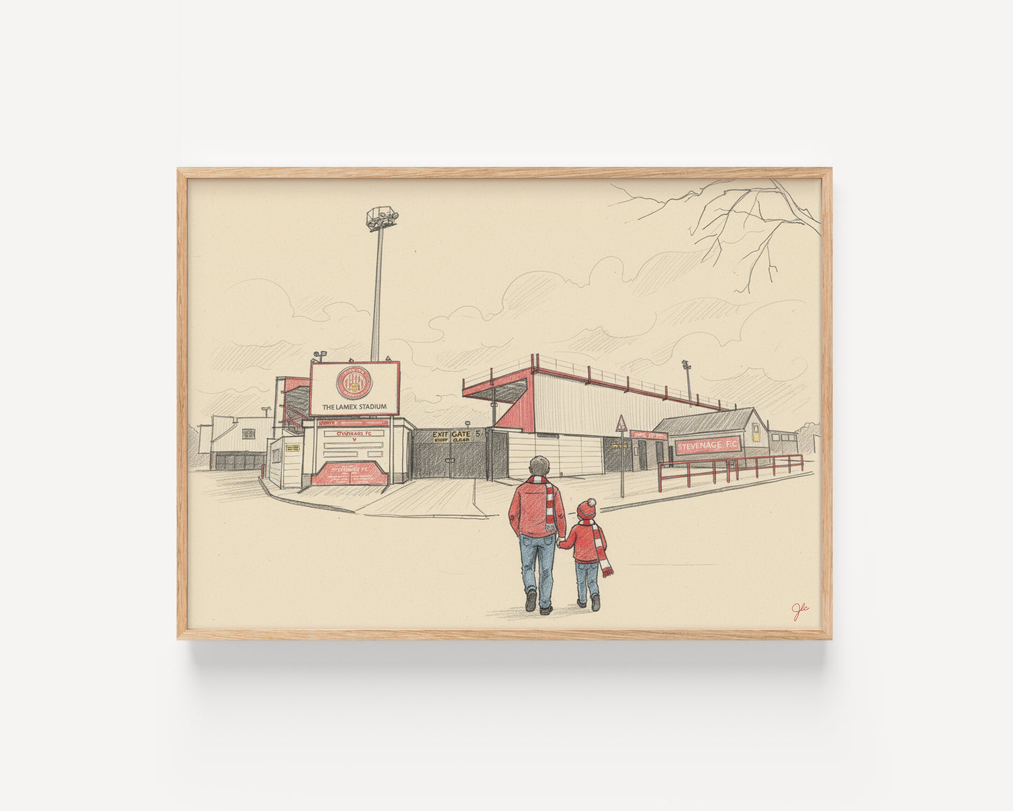 Stevenage FC The Lamex Stadium football wall art print