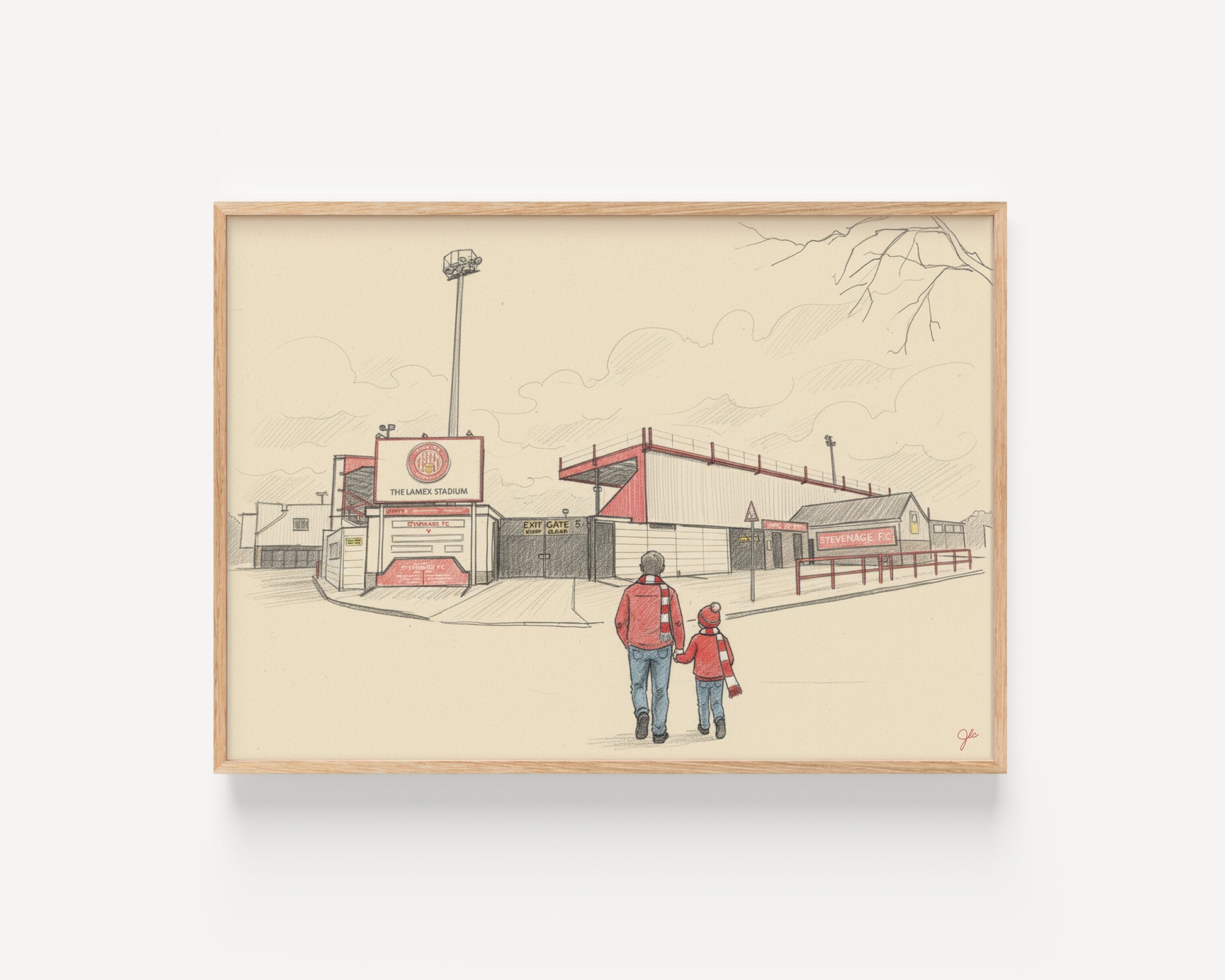 Stevenage FC The Lamex Stadium football wall art print