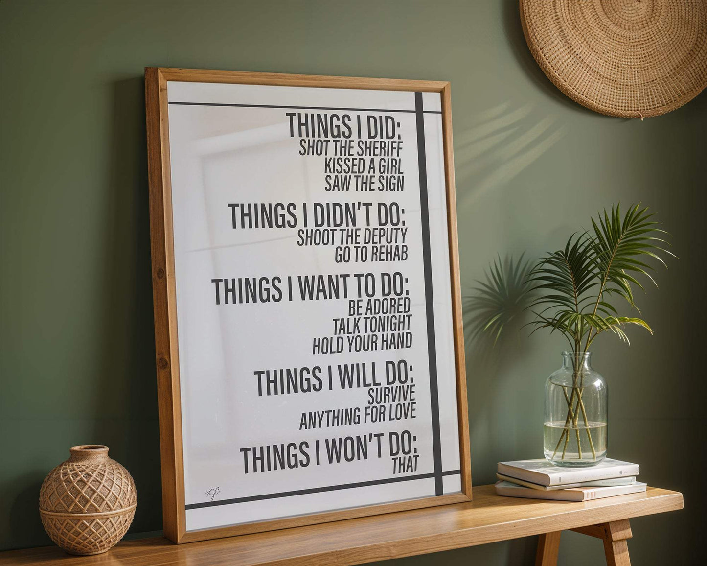 Things We Did... Wall Art Print