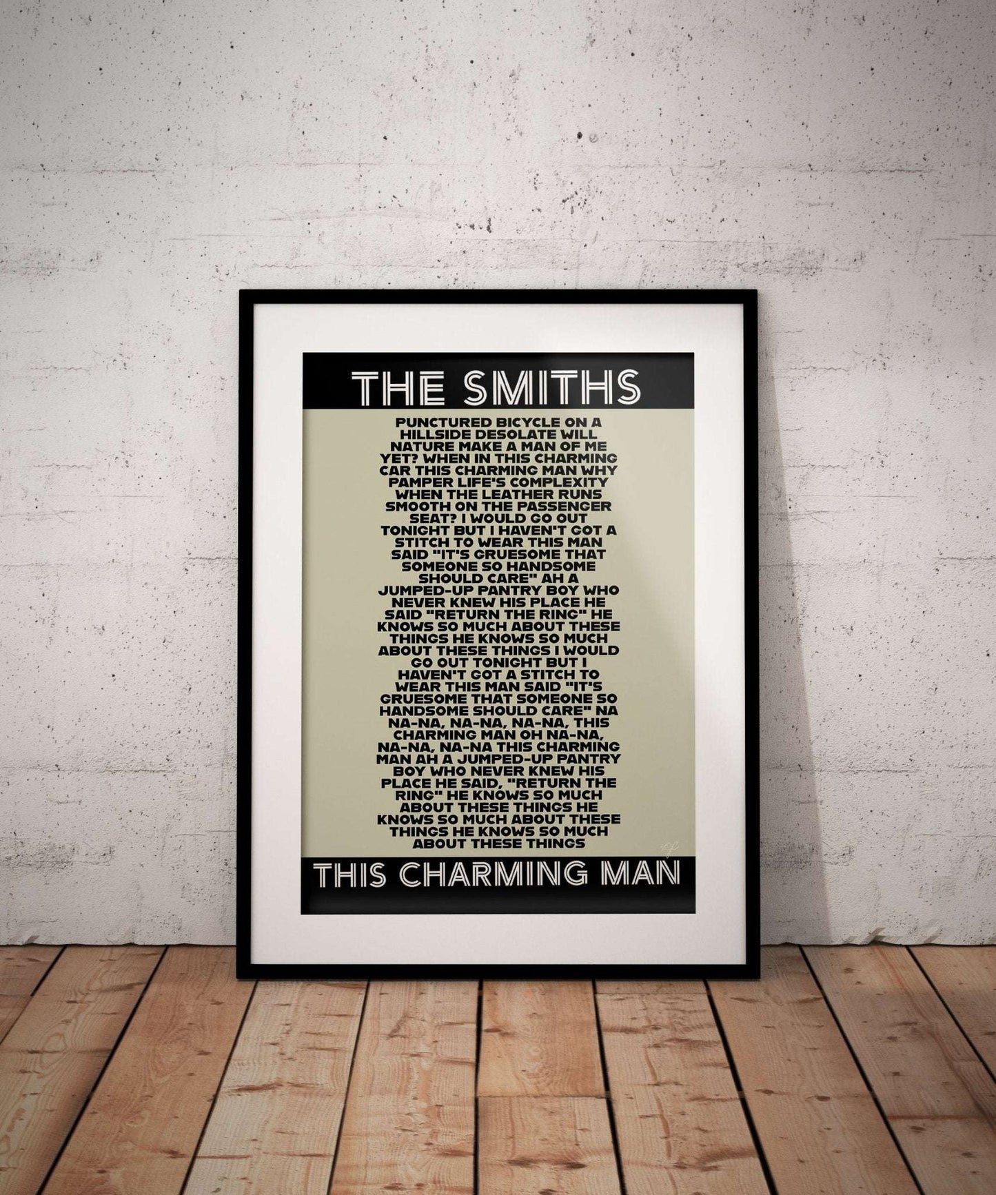 This Charming Man The Smiths lyrics print - Striped Circle