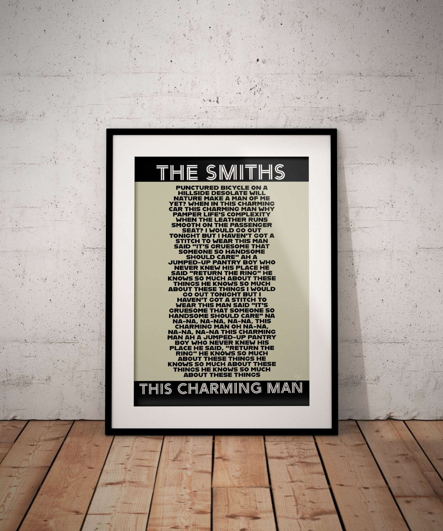 This Charming Man The Smiths lyrics print - Striped Circle