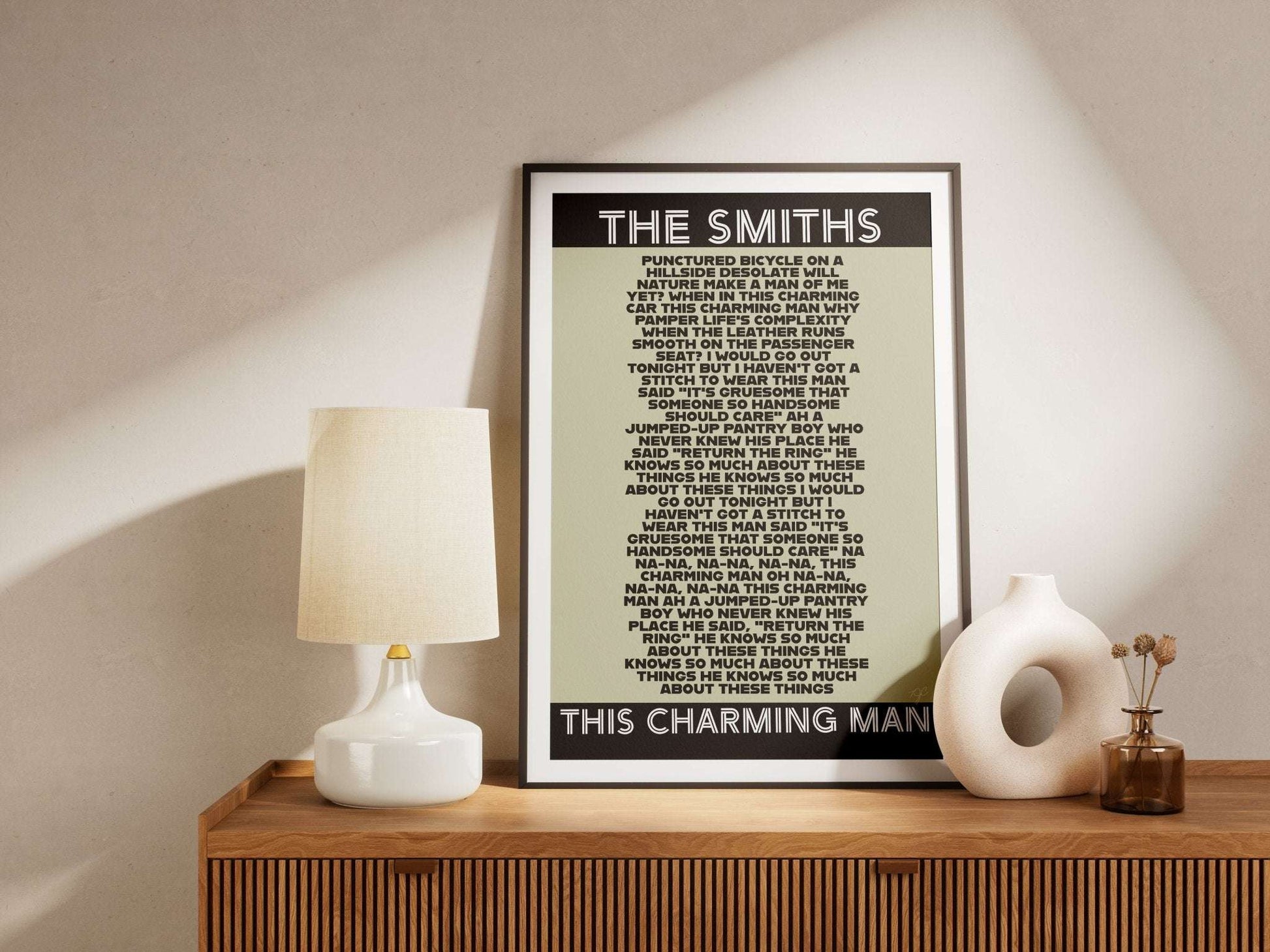 This Charming Man The Smiths lyrics print - Striped Circle