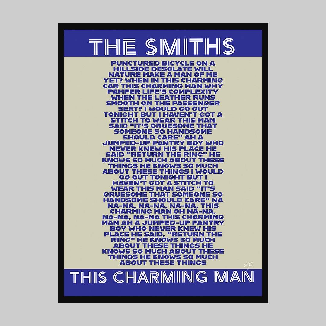 This Charming Man The Smiths lyrics print - Striped Circle