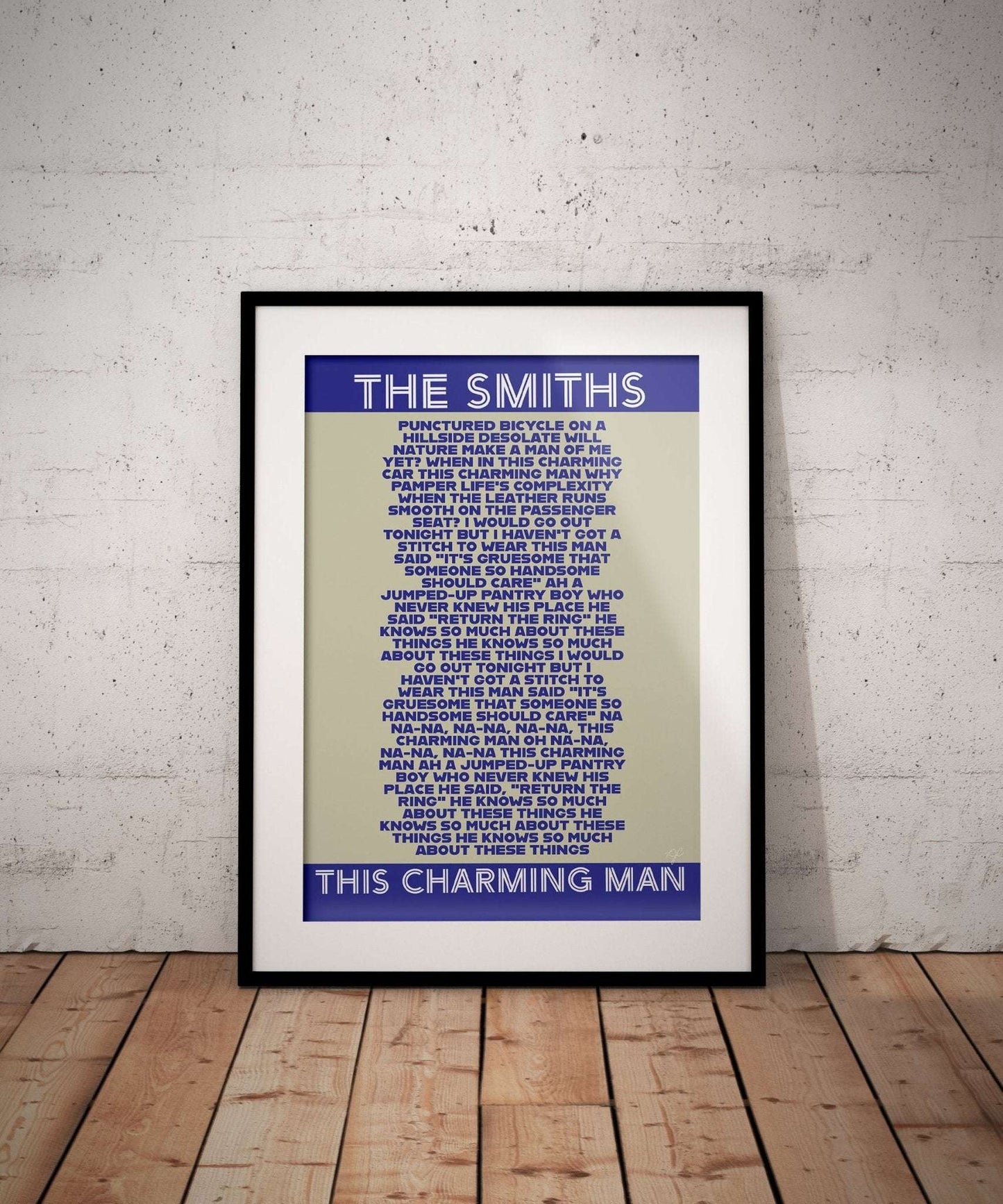 This Charming Man The Smiths lyrics print - Striped Circle