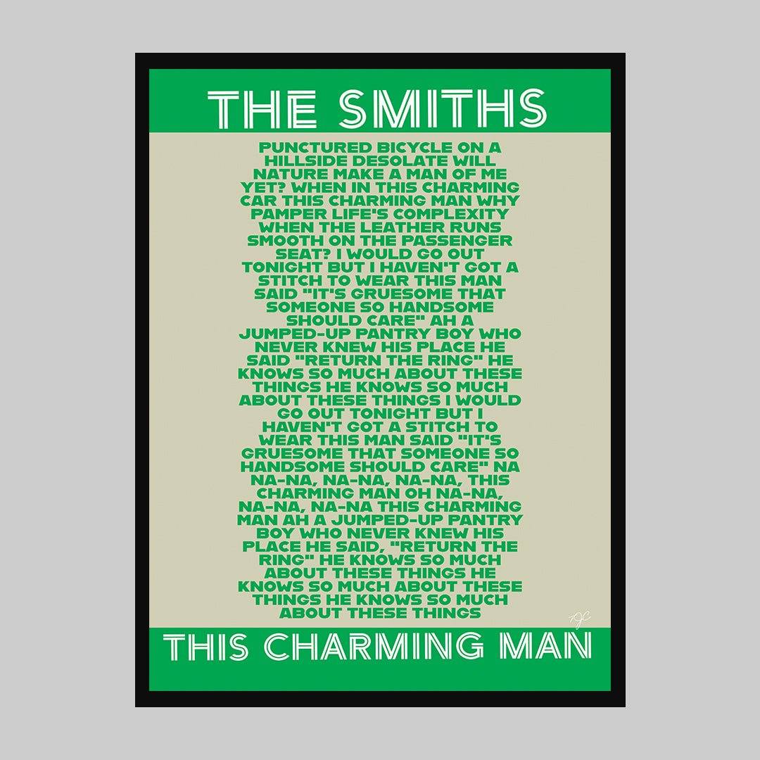 This Charming Man The Smiths lyrics print - Striped Circle