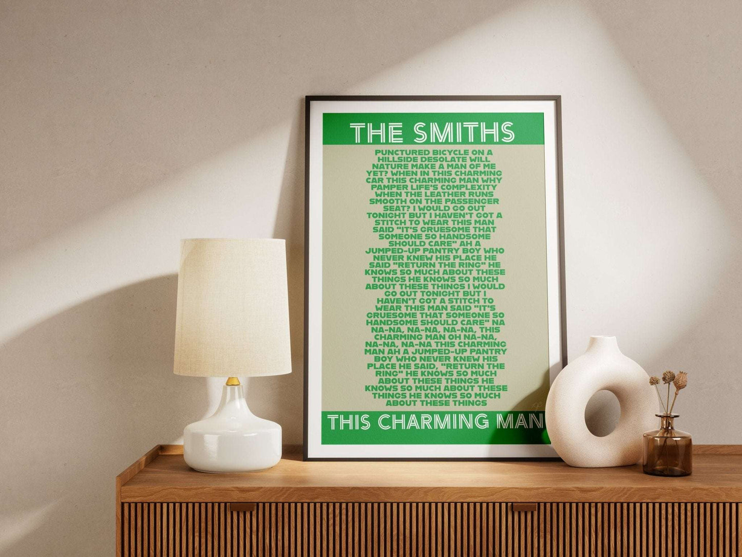 This Charming Man The Smiths lyrics print - Striped Circle