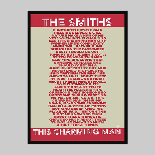 This Charming Man The Smiths lyrics print - Striped CircleA4