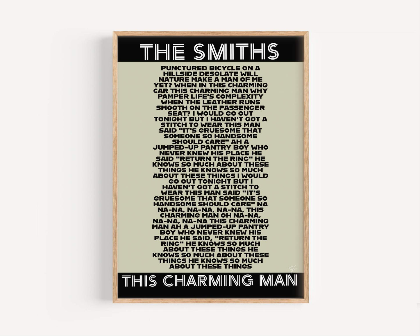 This Charming Man The Smiths lyrics print