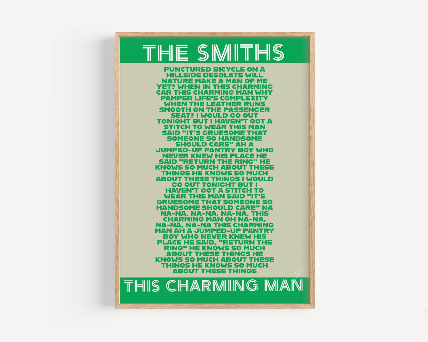 This Charming Man The Smiths lyrics print