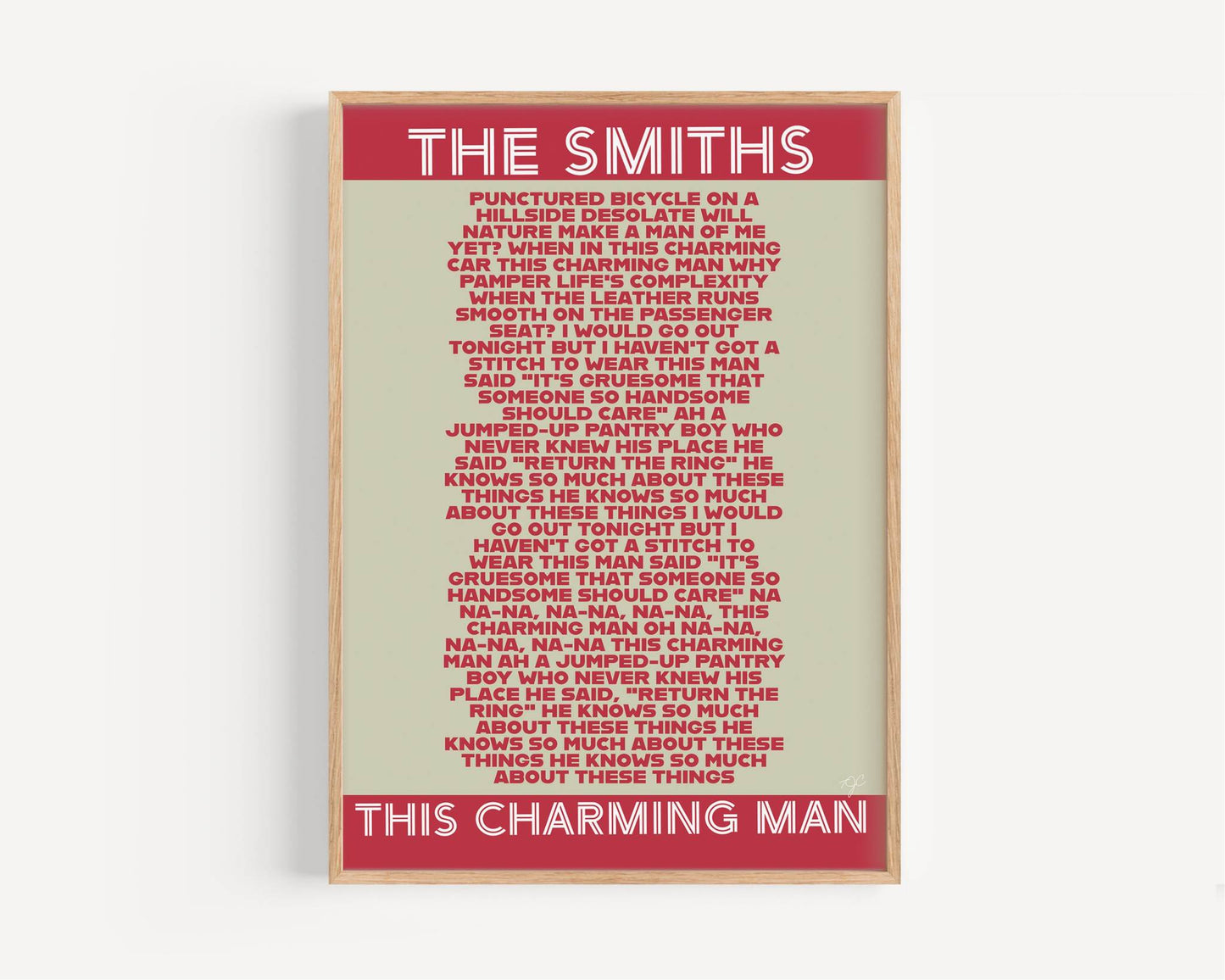 This Charming Man The Smiths lyrics print