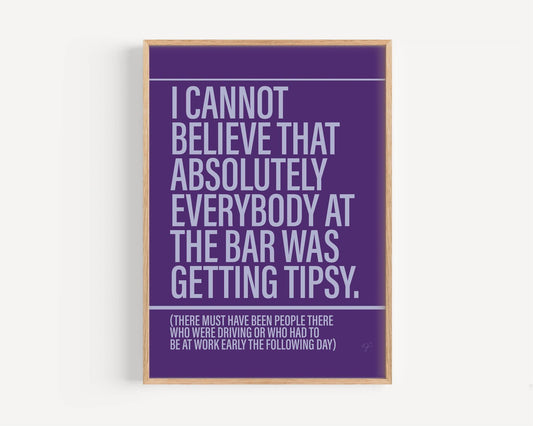 Tipsy - Framed Print