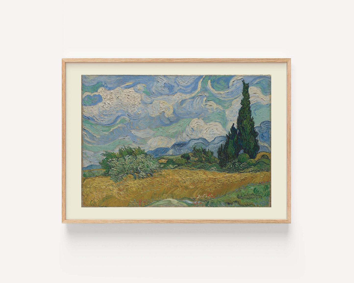 Wheatfield with Cypresses, Van Gogh - Fine Art Print | Masters, Reframed