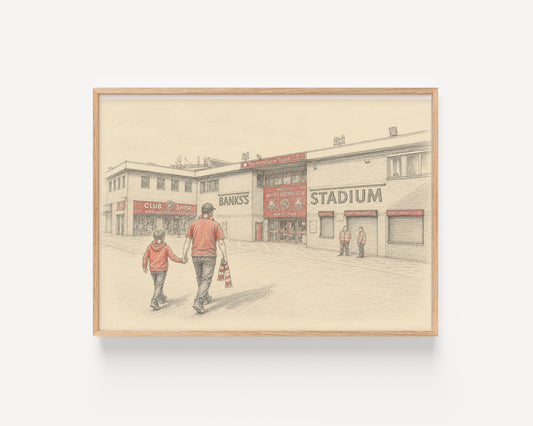 "Saddlers Pride" Walsall FC Football Wall Art Print | UK
