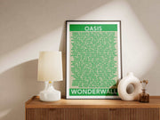 WonderwWonderwall Oasis lyrics print on a high quality matte luxury art paperall Oasis lyrics print - Striped Circle