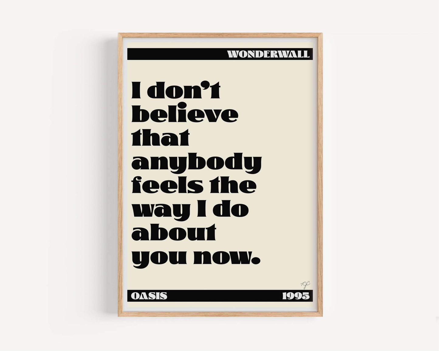 Wonderwall - Oasis - Art Print