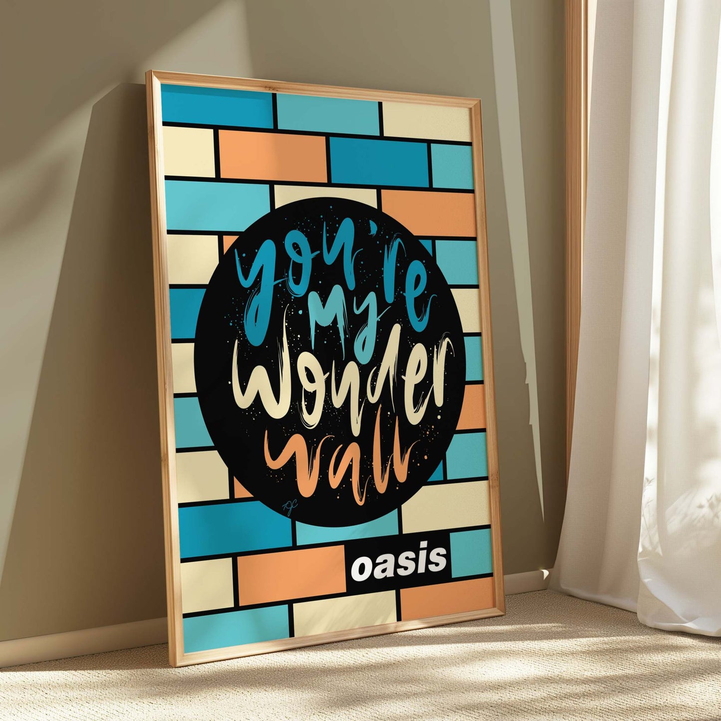 Wonderwall Oasis lyrics print