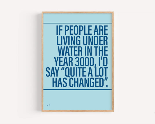 Year 3000 Busted Alternative Lyrics Music Print | Song Lyric Wall Art UK | Striped Circle