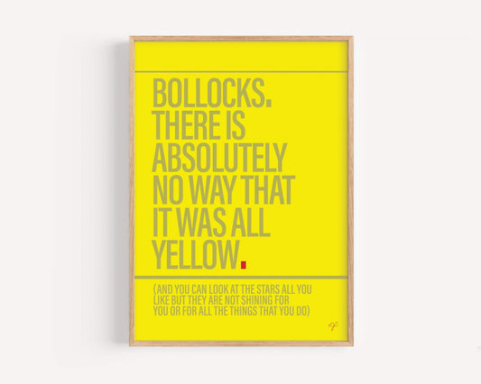 Coldplay Yellow print