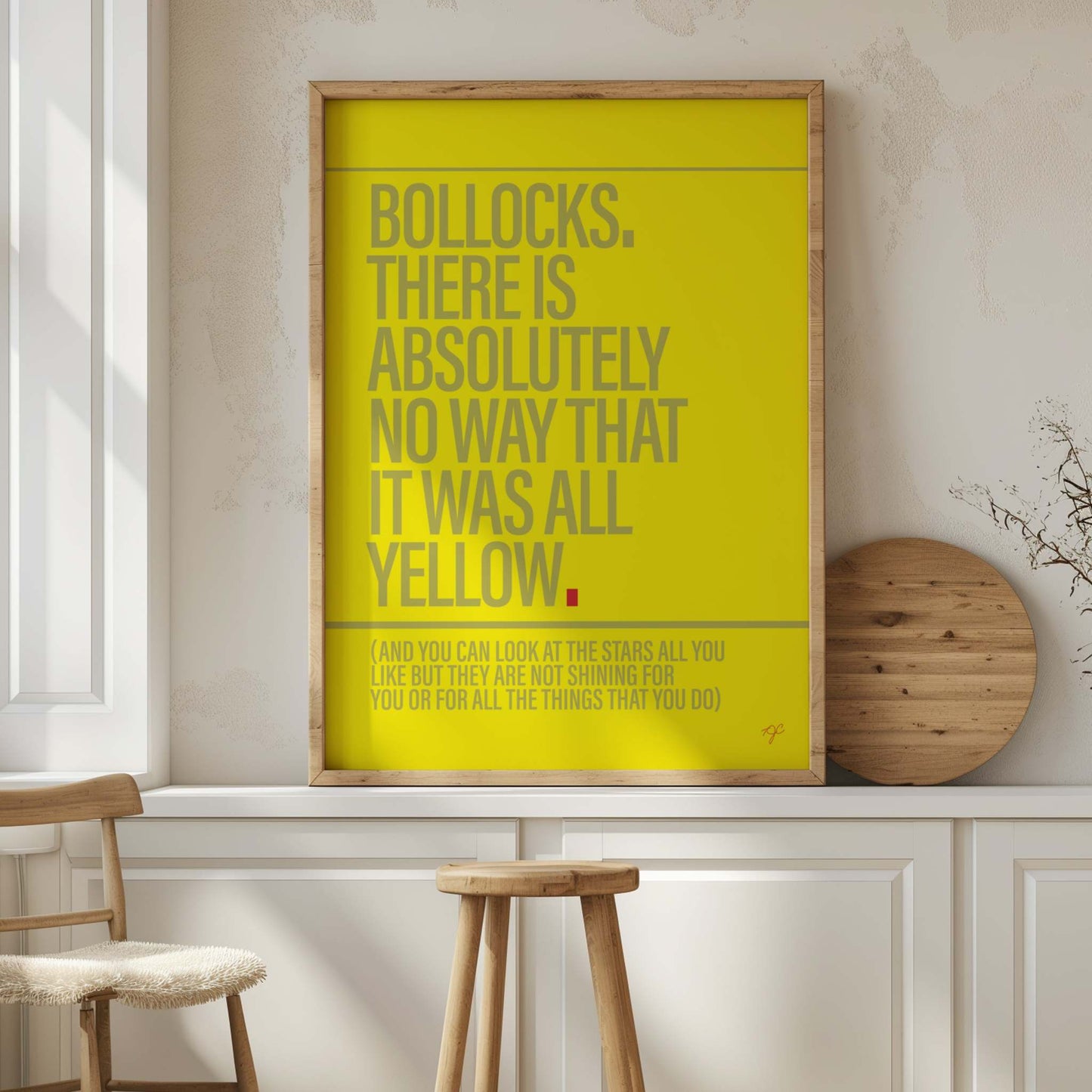 Coldplay Yellow print