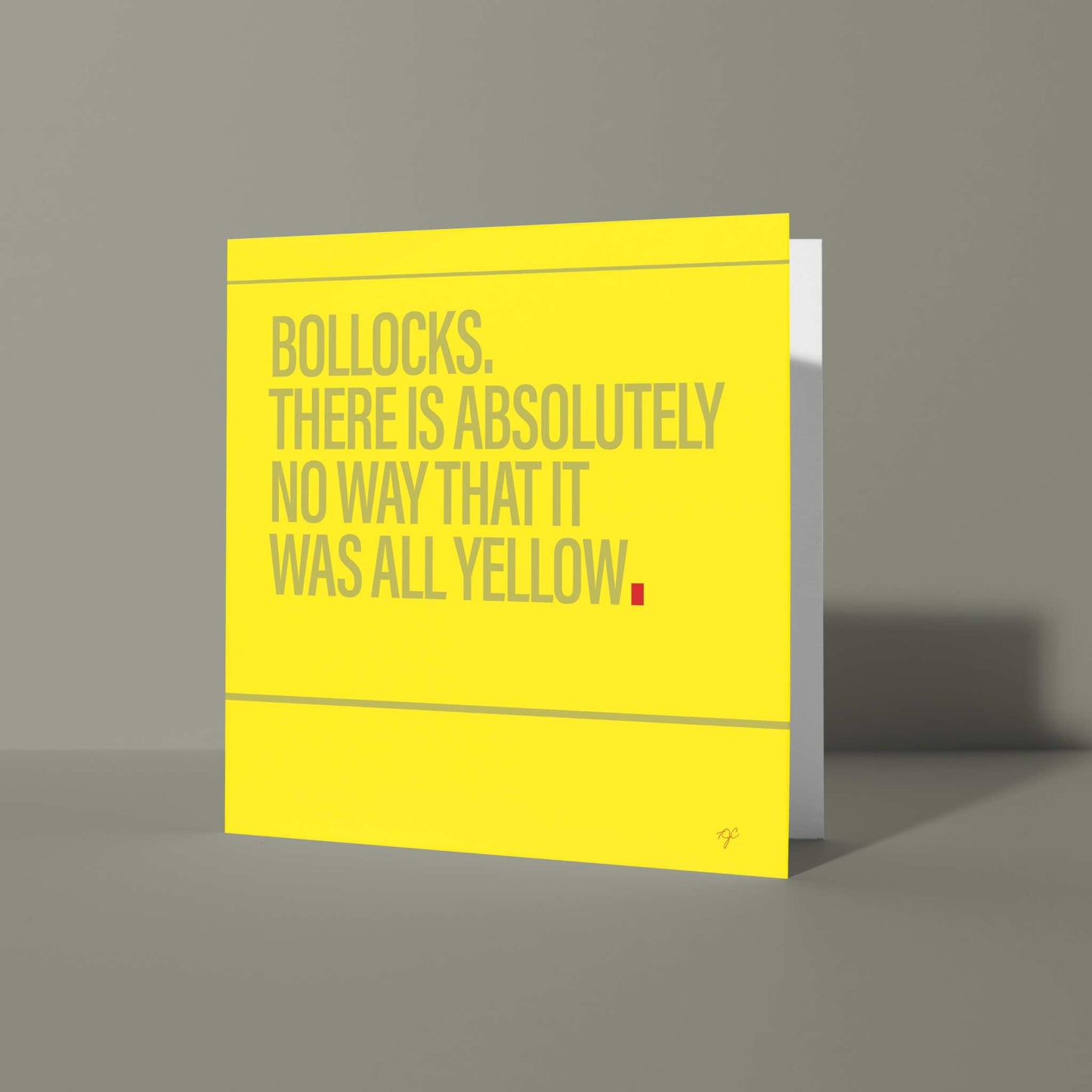 "Yellow" - Greeting Card