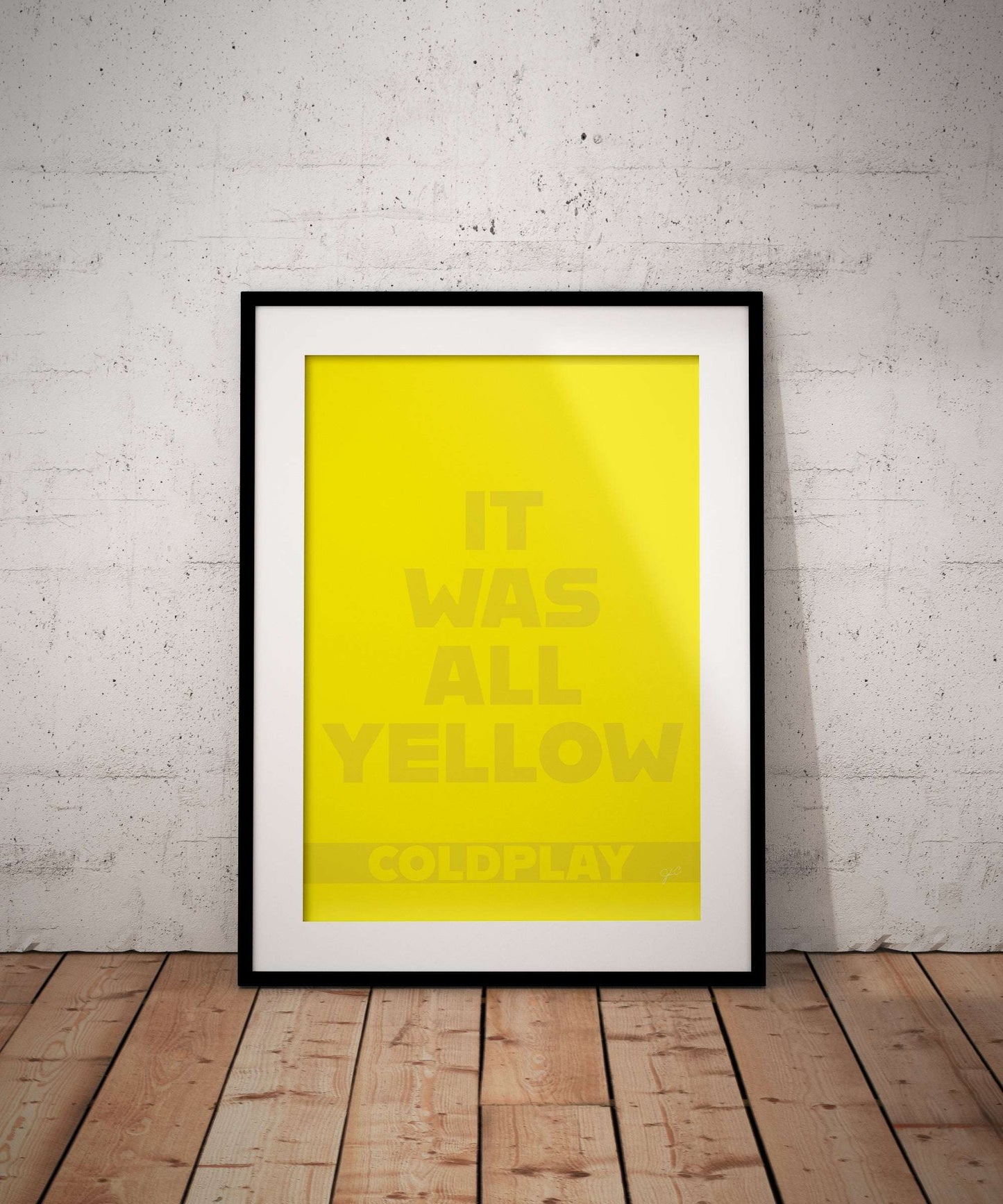 Coldplay Yellow print on a luxury high quality matte fine art paper!