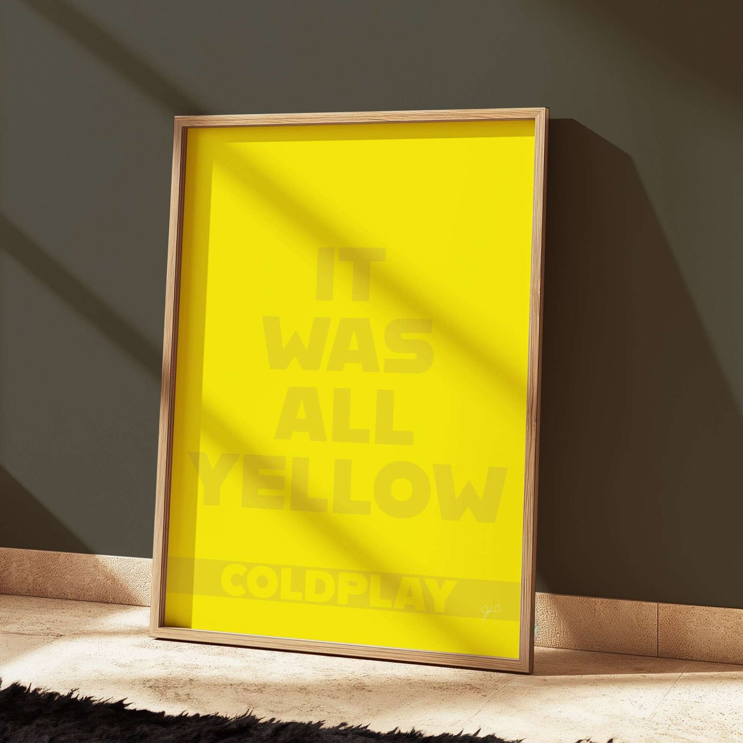 Coldplay Yellow print on a luxury high quality matte fine art paper!