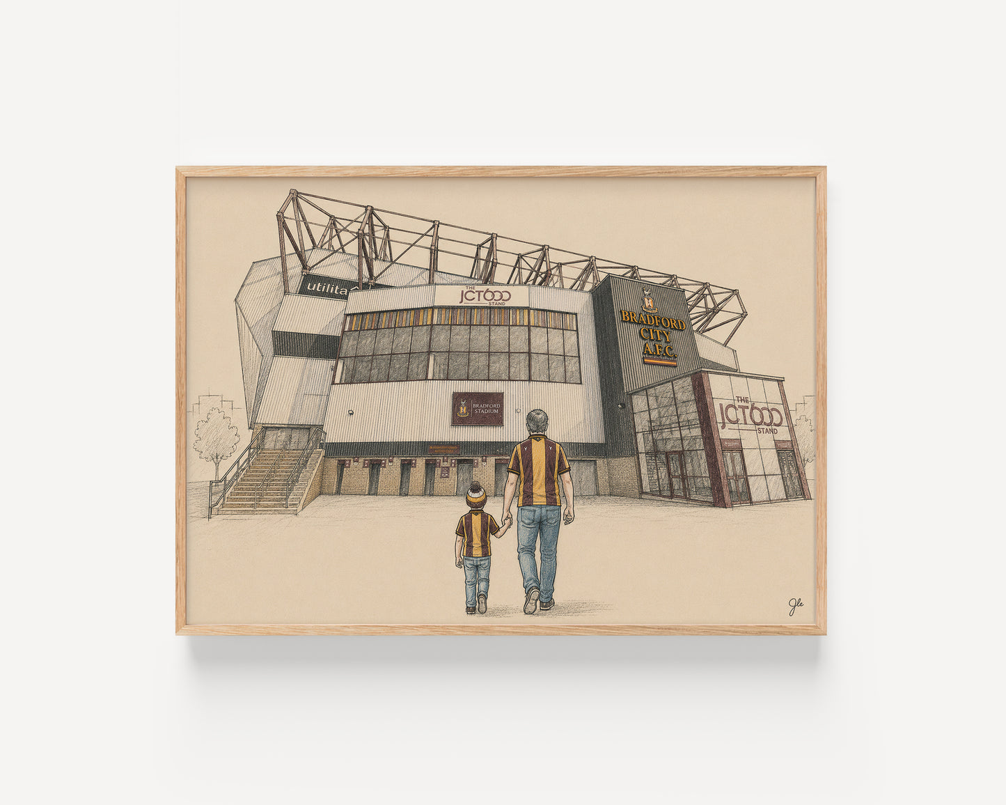 Bradford City FC Valley Parade football wall art print