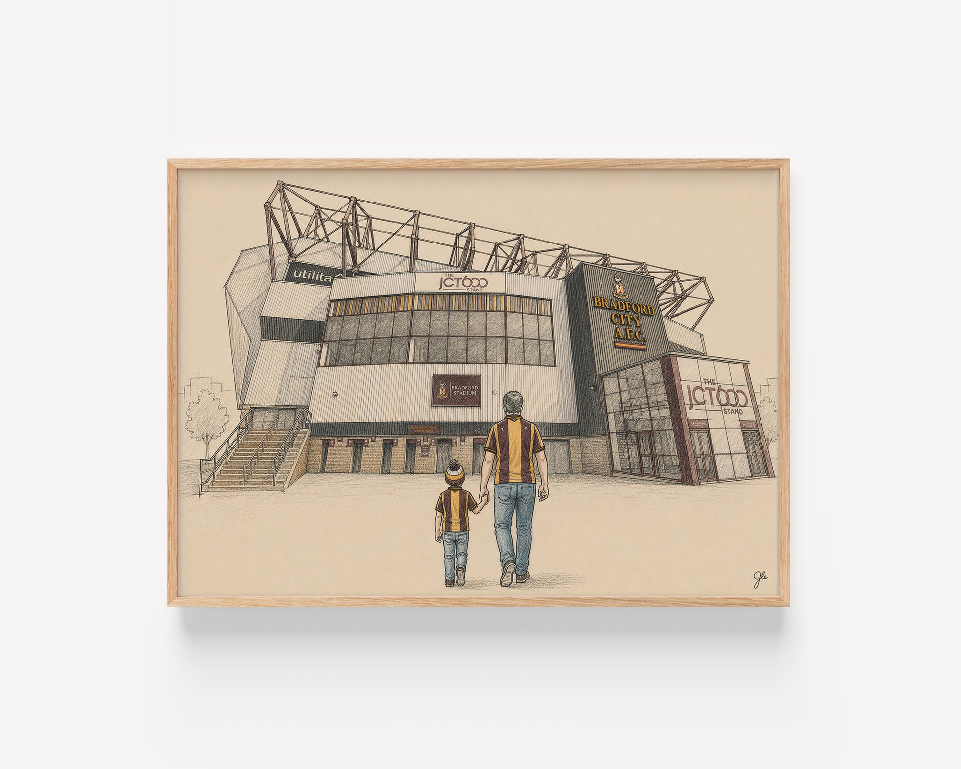 Bradford City FC Valley Parade football wall art print