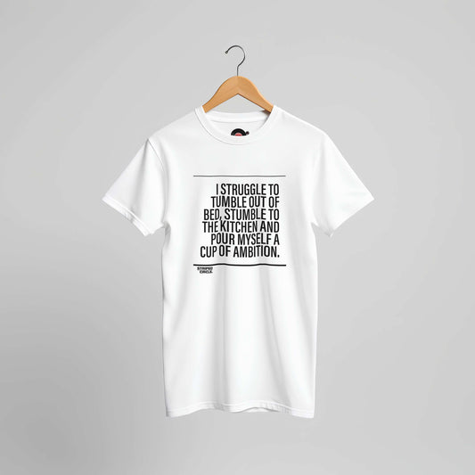 9 to 5 t-shirt with bold text, available in white, black, pink, and navy blue, perfect for dancefloor and casual wear