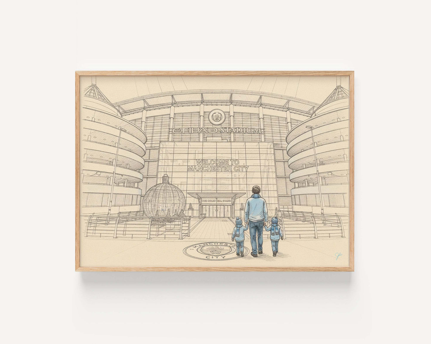 "The Beautiful Game, Your Way" - Personalised Family Football Print