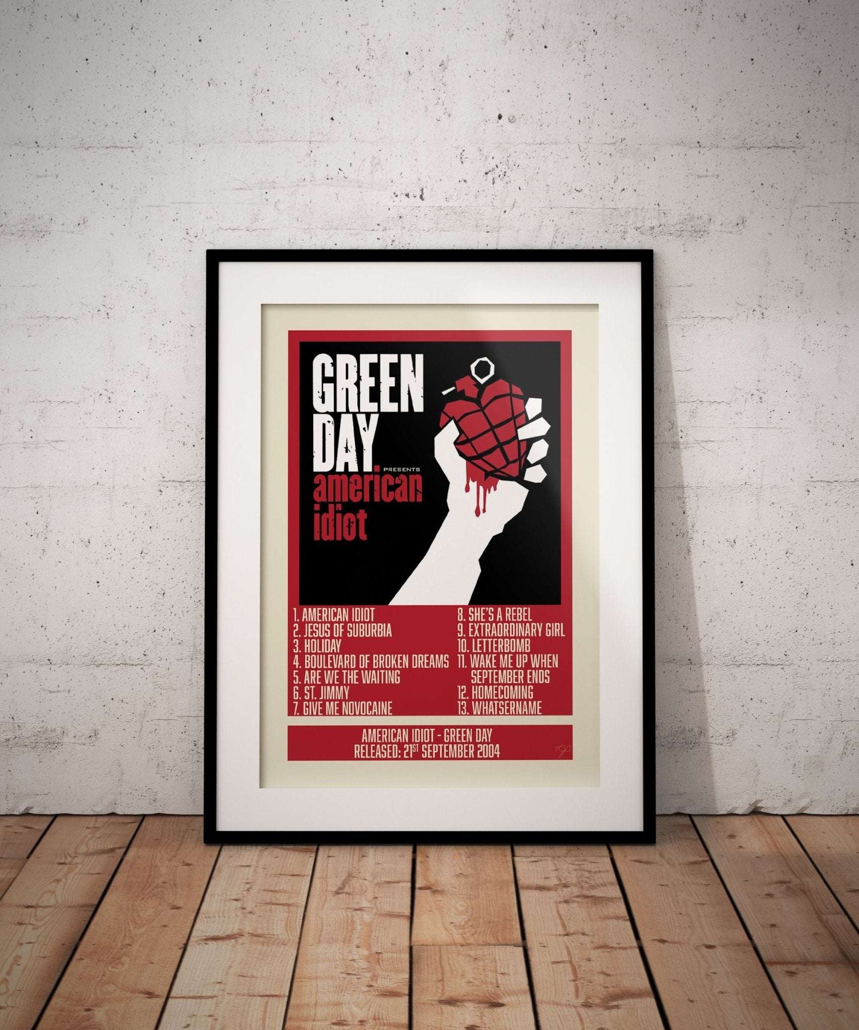 American Idiot - Green Day - Album Print on high quality