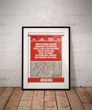 Arsenal Emirates Stadium - Football Art Print - Striped Circle