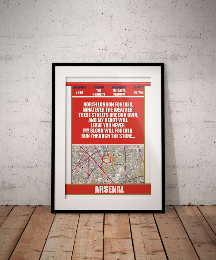 Arsenal Emirates Stadium - Football Art Print - Striped Circle