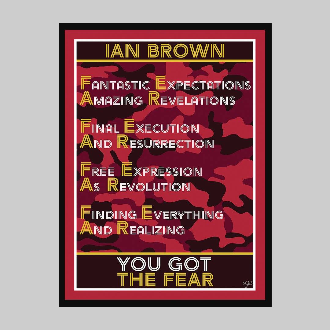 F.E.A.R. Ian Brown Lyric Print - Striped Circle