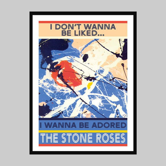 I Wanna Be Adored - The Stone Roses - Art Print - Striped CircleA4