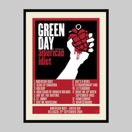 American Idiot - Green Day - Album Print