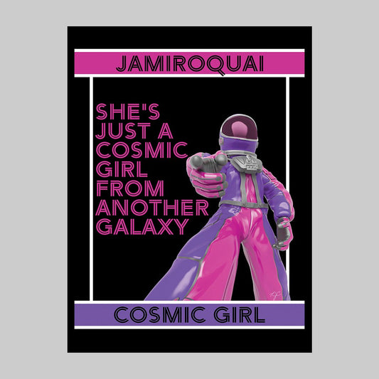 Cosmic Girl - Jamiroquai - Art Print - Striped CircleA4